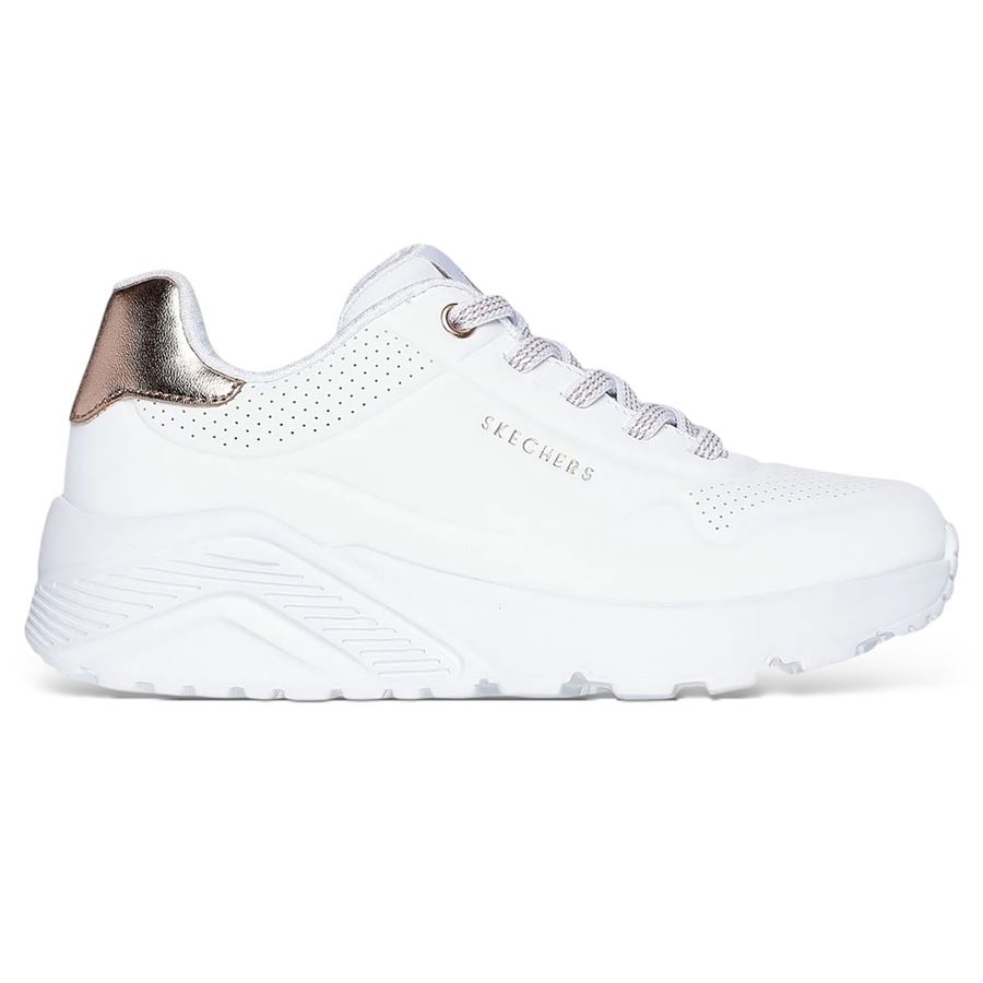 Uno Lite Metallic Mode sneakers da bambina Skechers | 310384LWHT
